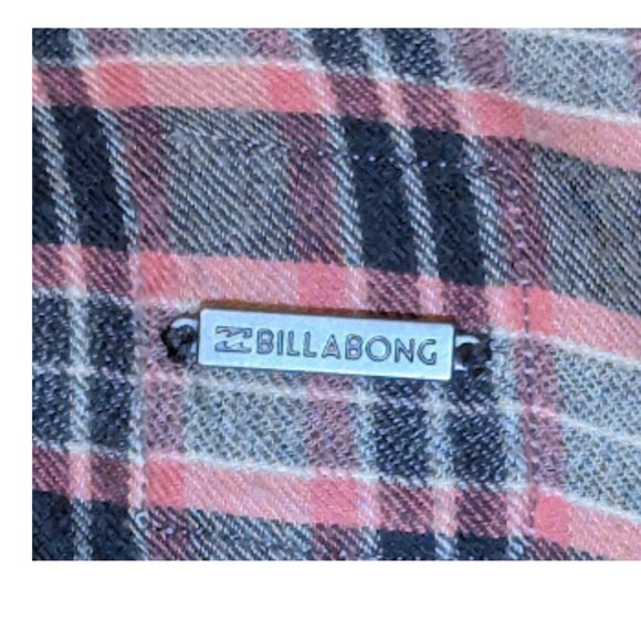 Billabong Plaid Drape Front Fringe Cardigan – 100% Cotton – Size M - Picture 6 of 8